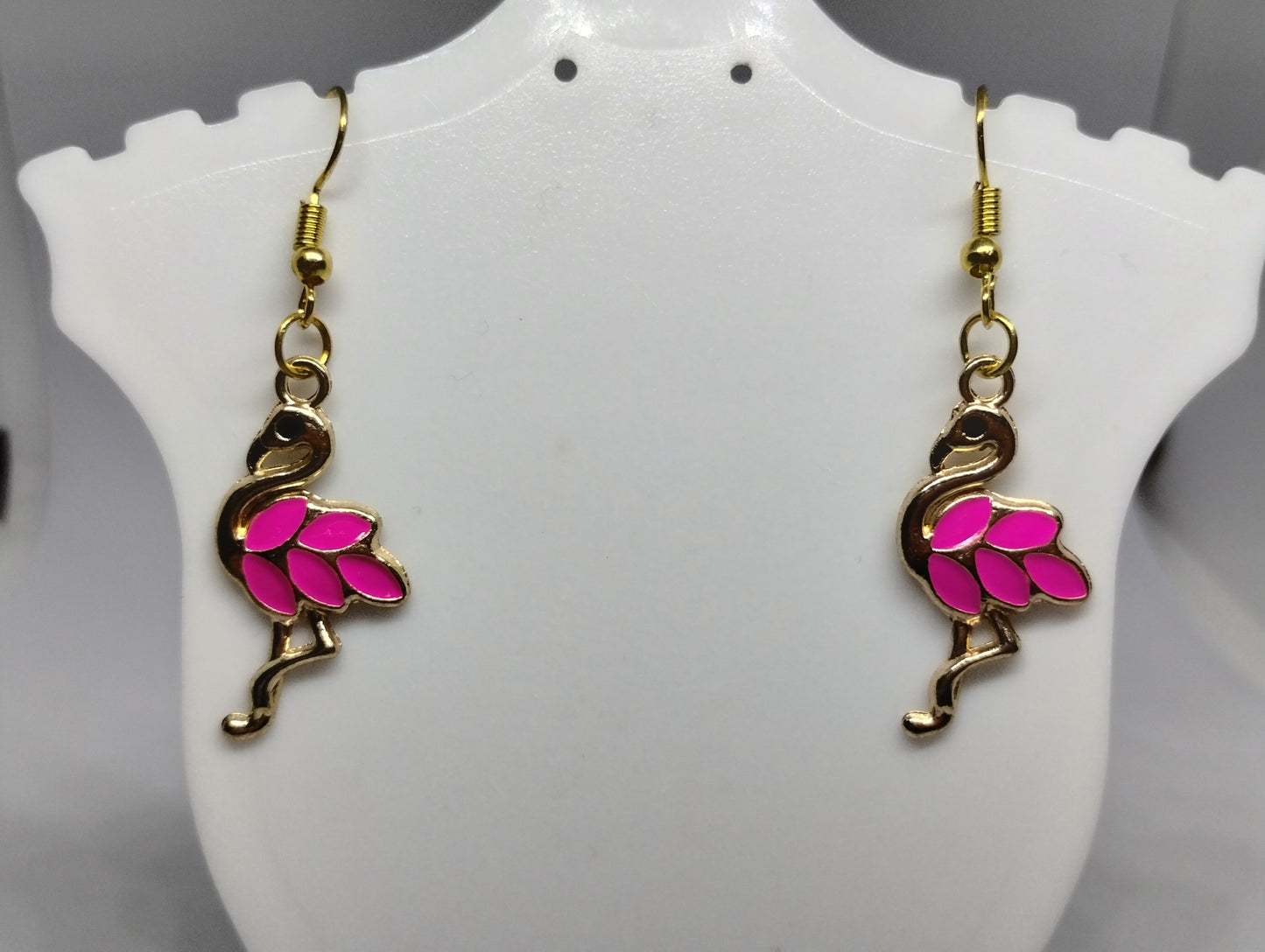PINK FLAMIGO EARRINGS