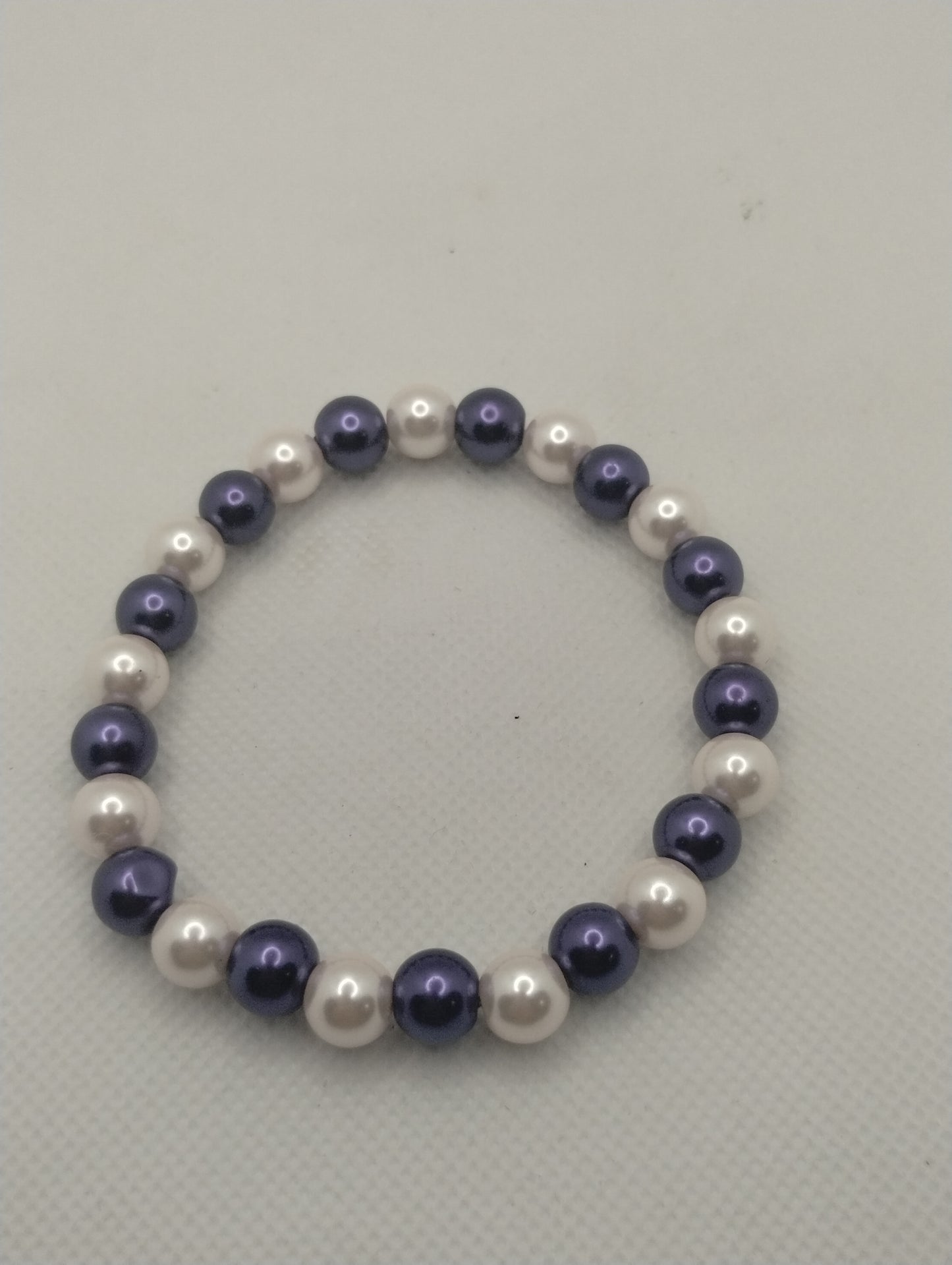BLUE AND WHITE BRACELET AND EARRINGS SET