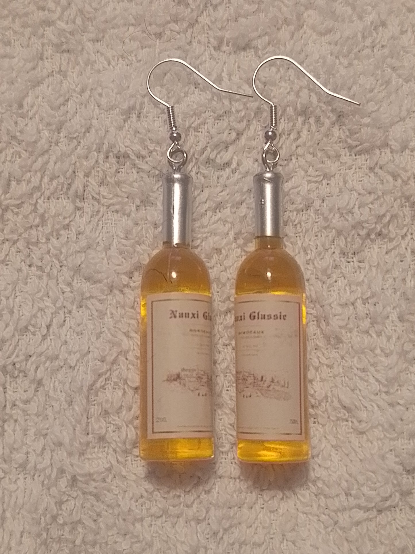 ORANGE WINE BOTTLE EARRINGS
