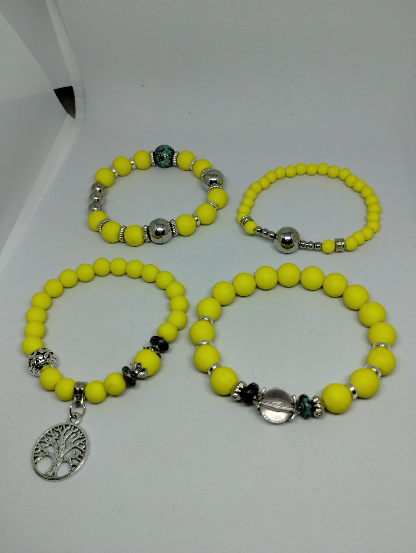 BRIGHT YELLOW BRACELET SET