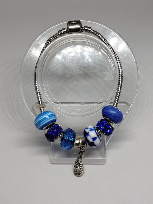 BLUE SHELL EUROPEAN STYLE BRACELET