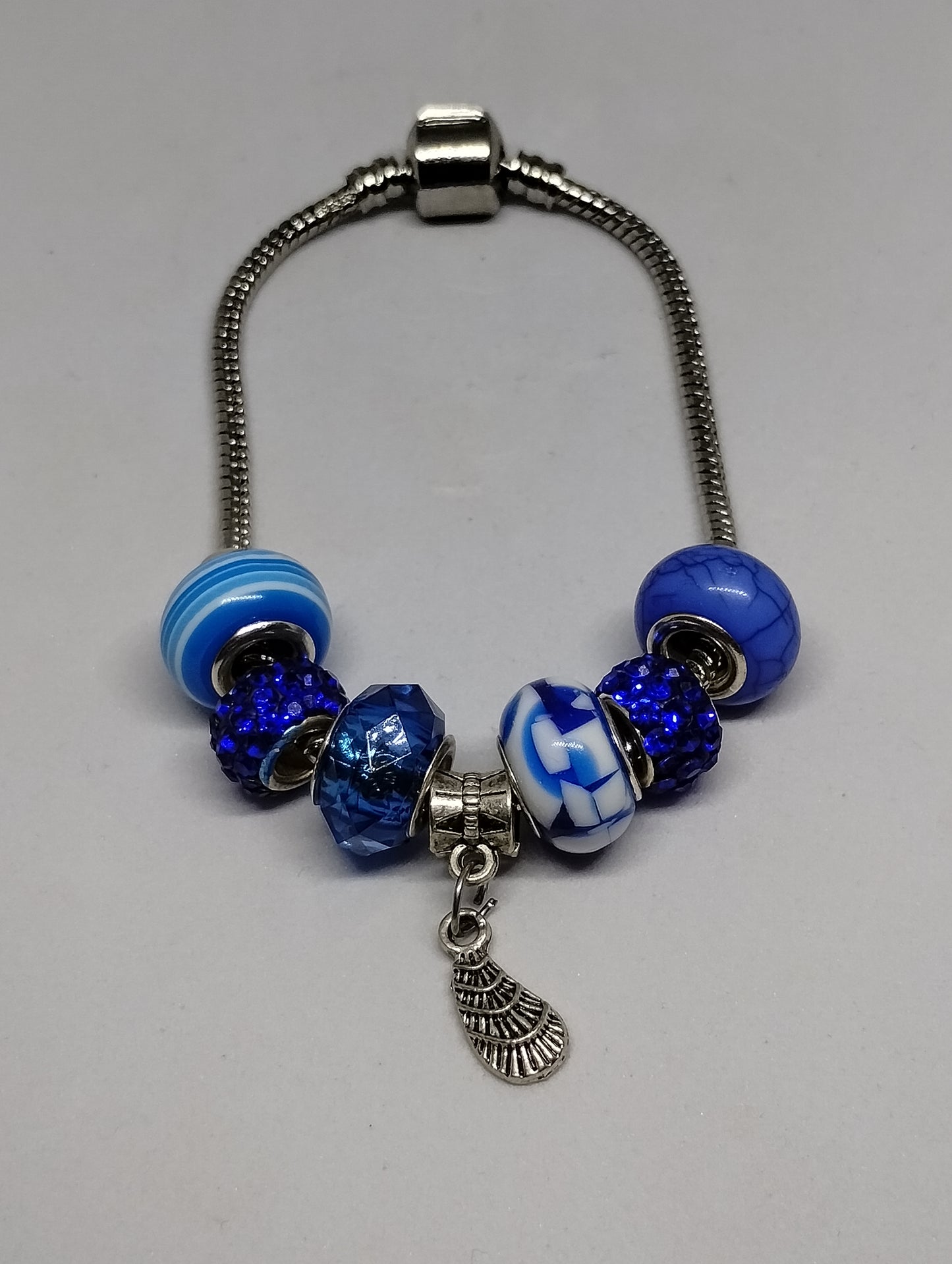 BLUE SHELL EUROPEAN STYLE BRACELET