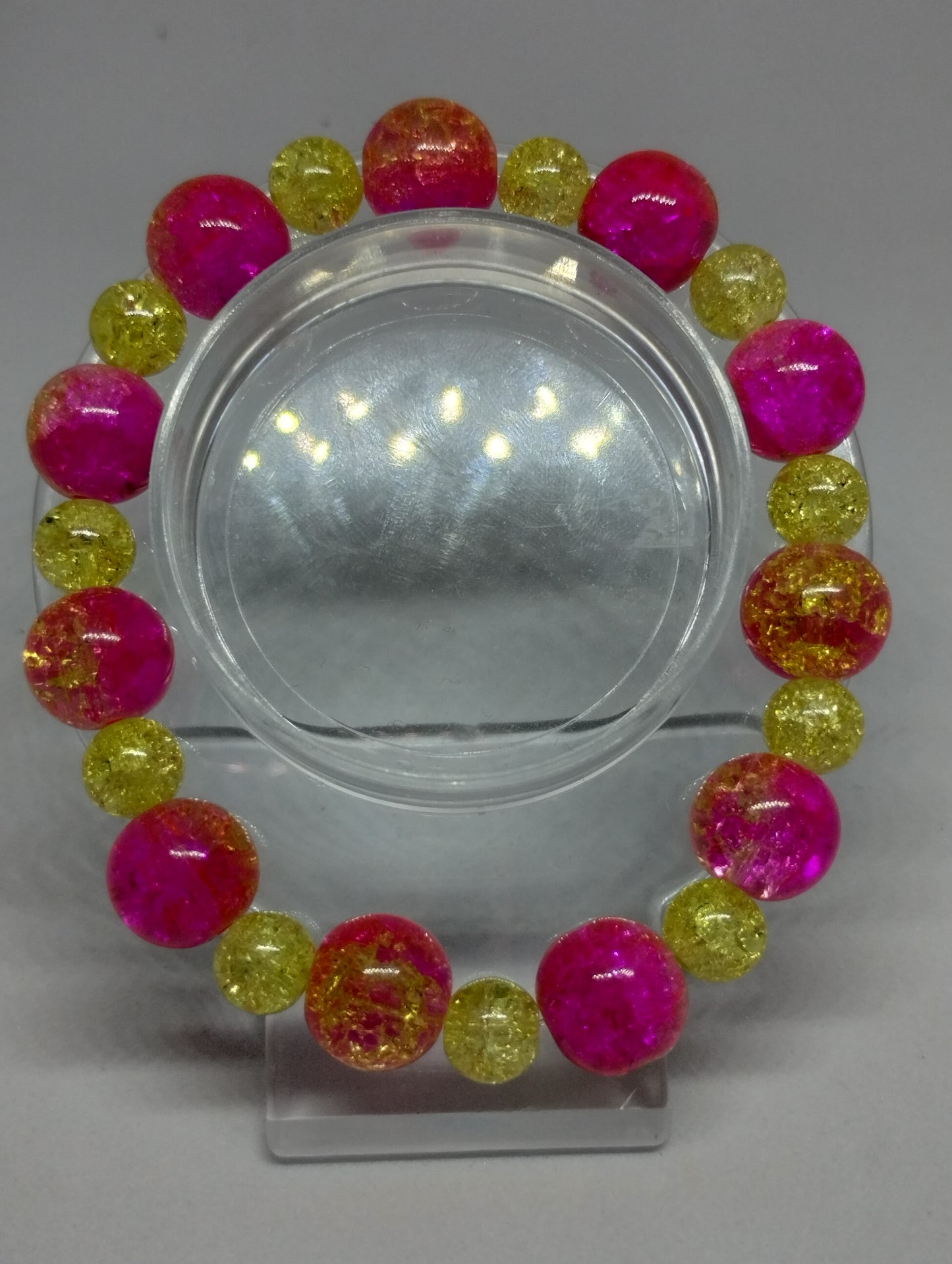 PINK AND YELLOW BRACELET