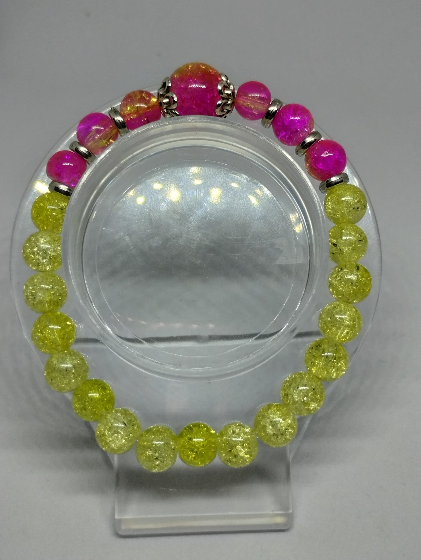 YELLOW AND PINK BRACELET