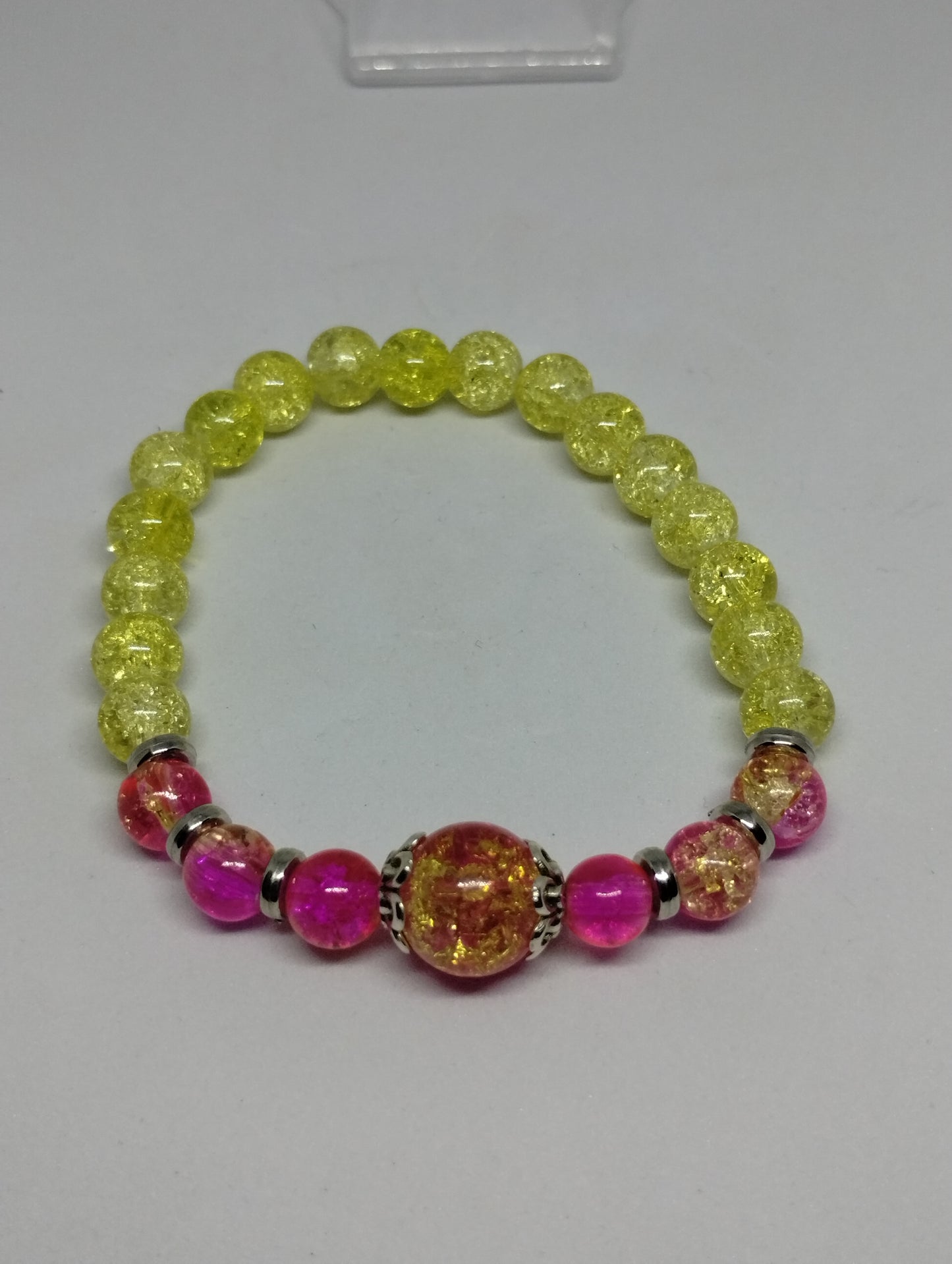 YELLOW AND PINK BRACELET