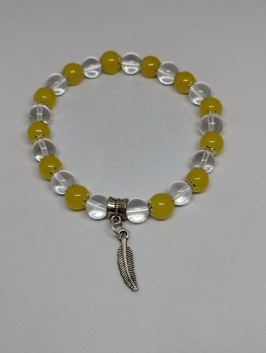 YELLOW AND WHITE BRACELET