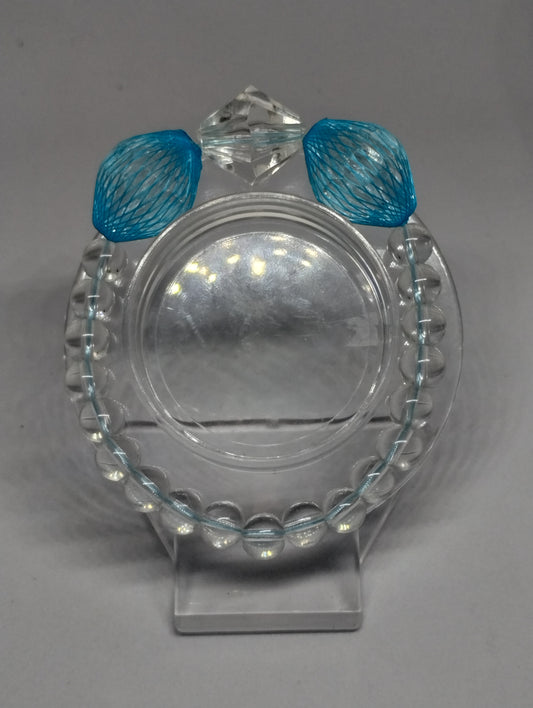 BLUE AND CLEAR BRACELET