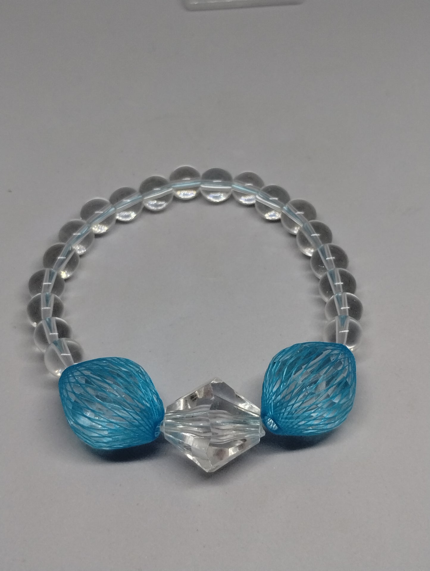 BLUE AND CLEAR BRACELET