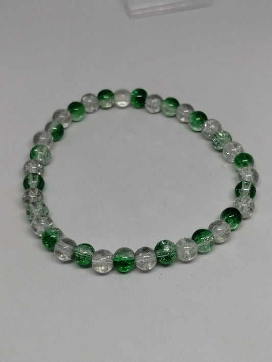 GREEN AND CLEAR BRACELET