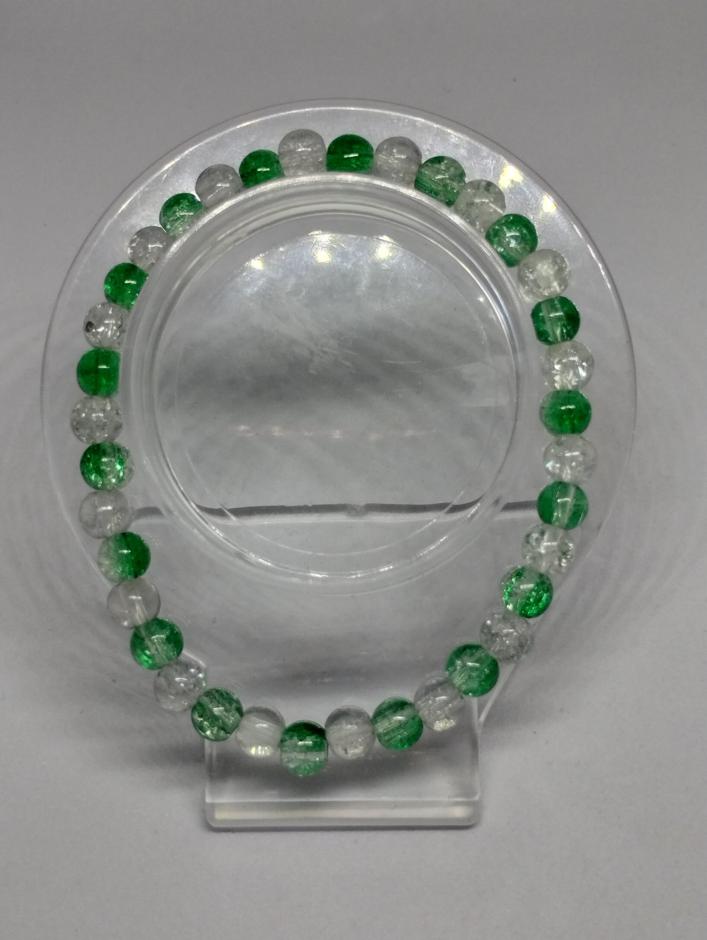 GREEN AND CLEAR BRACELET