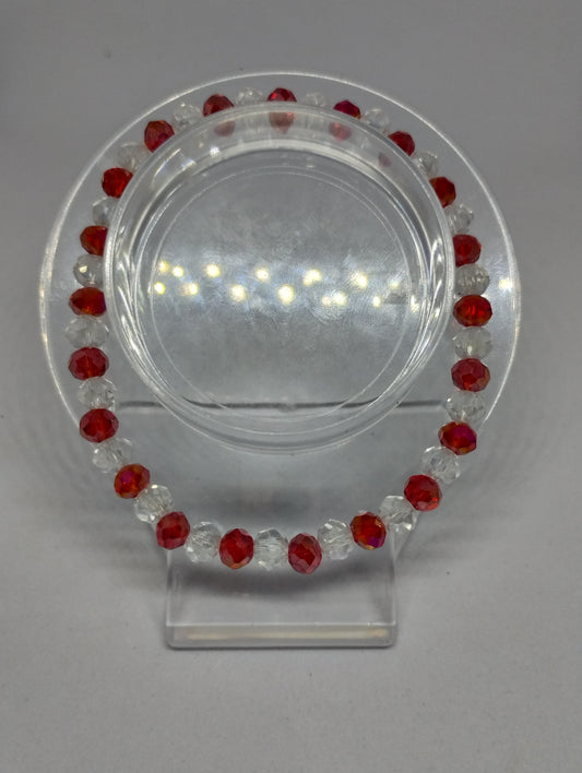 RED AND CLEAR BRACELET