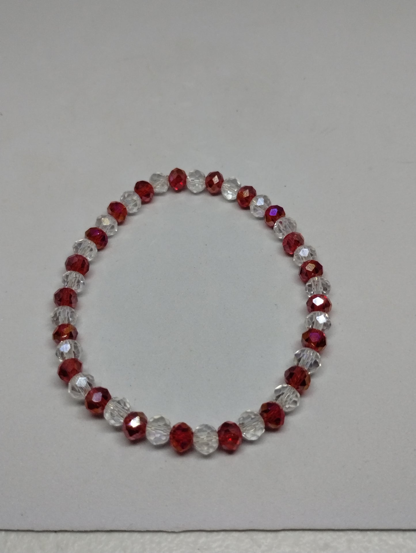 RED AND CLEAR BRACELET