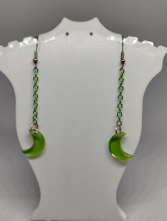 GREEN MOON EARRINGS