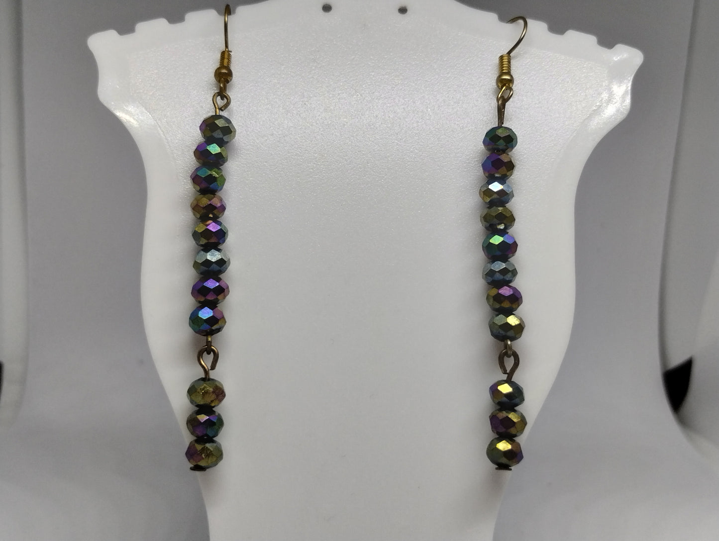 IRIDESCENT DANGLING EARRINGS