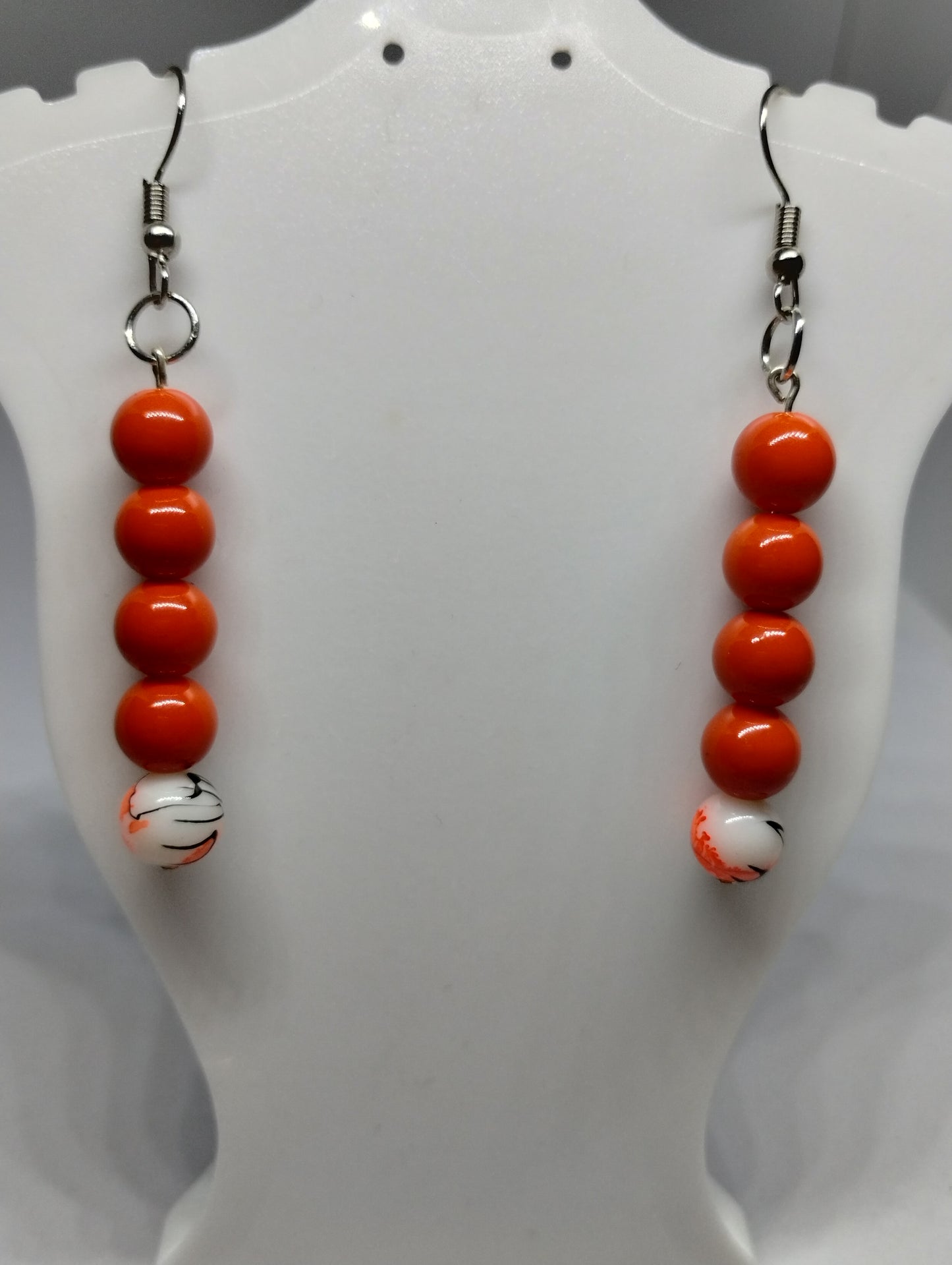 ORANGE BEAD EARRINGS