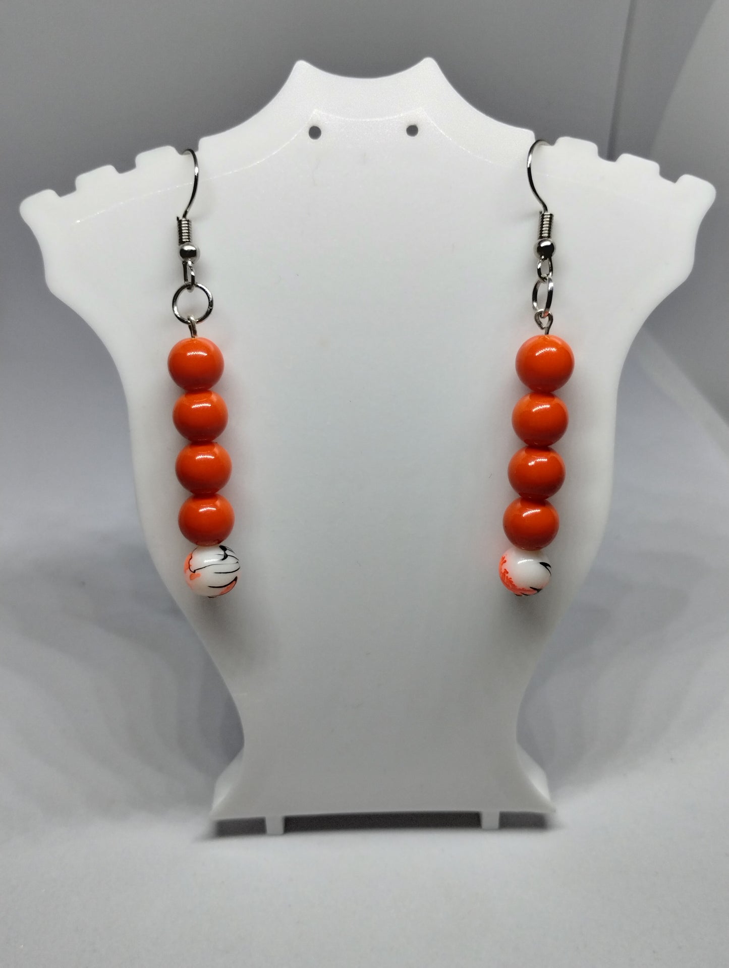 ORANGE BEAD EARRINGS