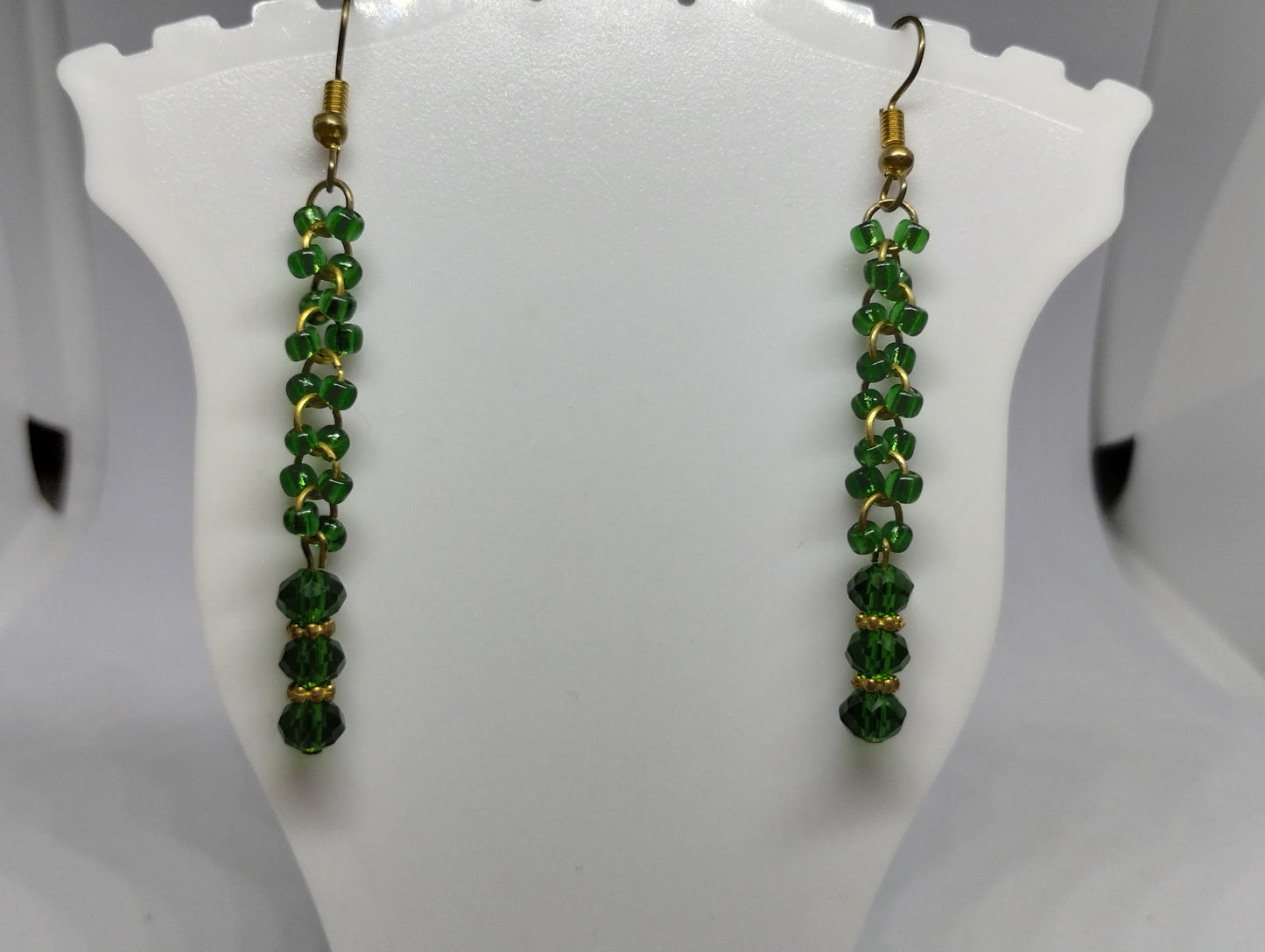 GREEN CRYSTAL EARRINGS