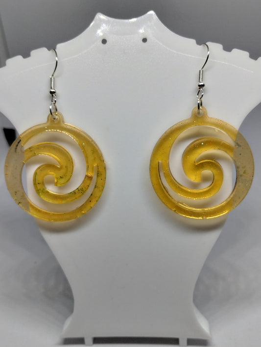 ORANGE SWIRL EARRINGS