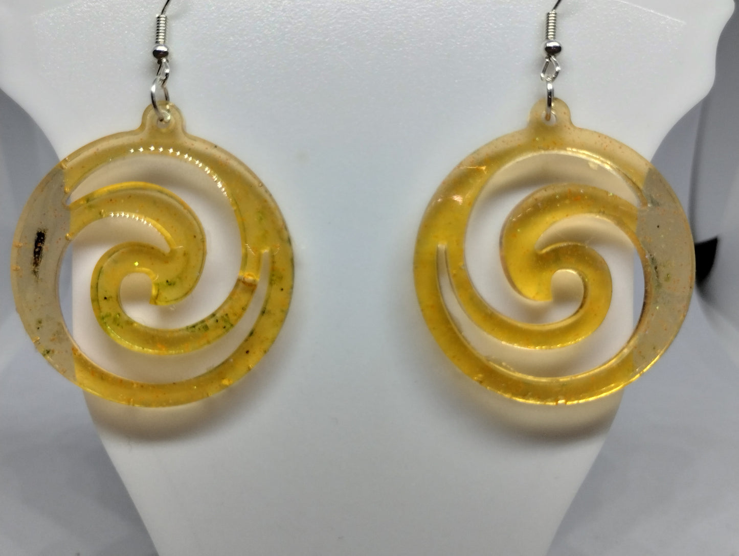 ORANGE SWIRL EARRINGS