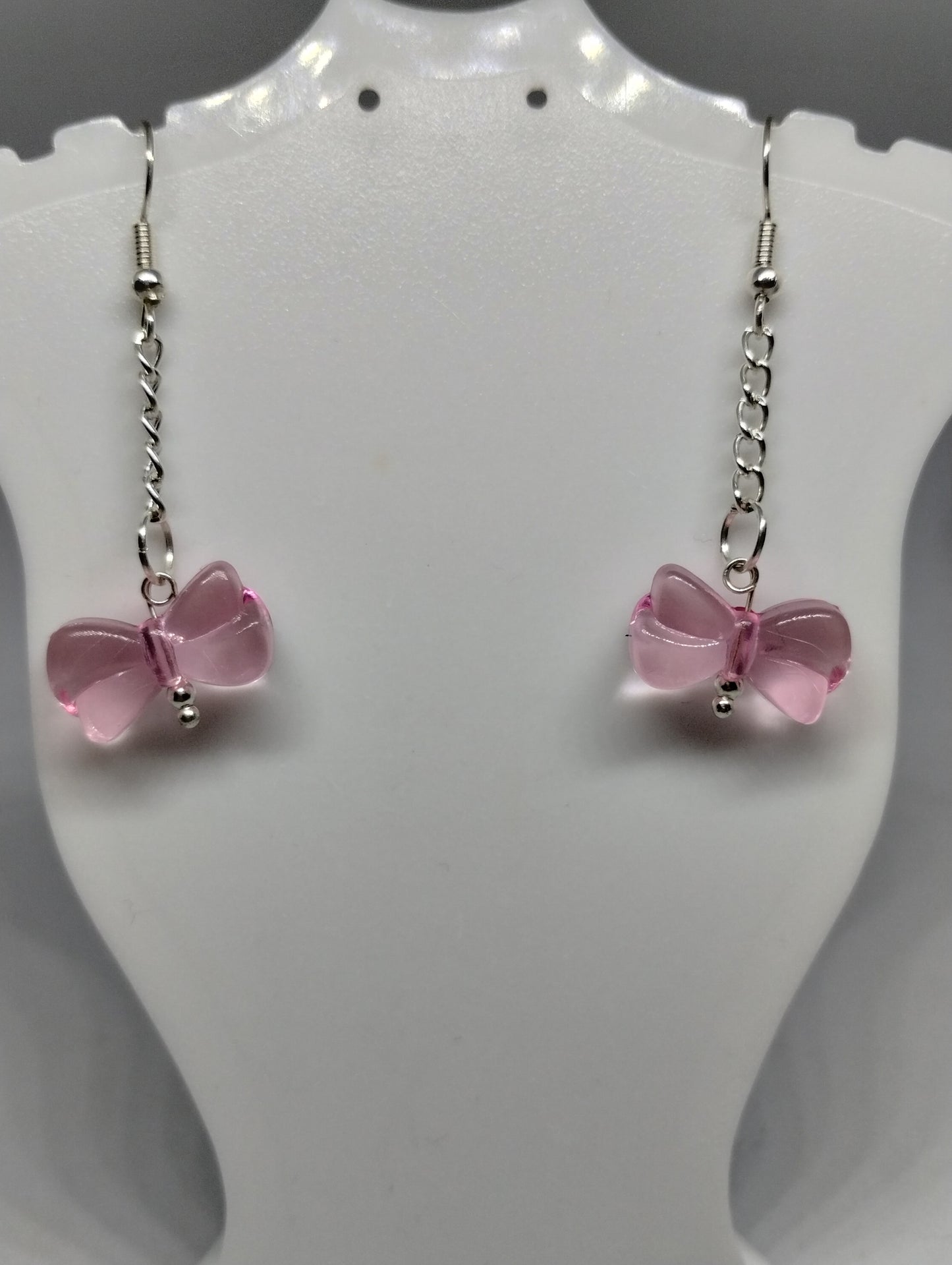 PINK BOW EARRINGS