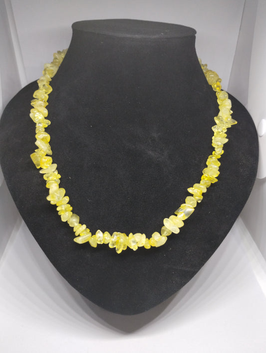 CITRINE CHIP BEAD NECKLACE