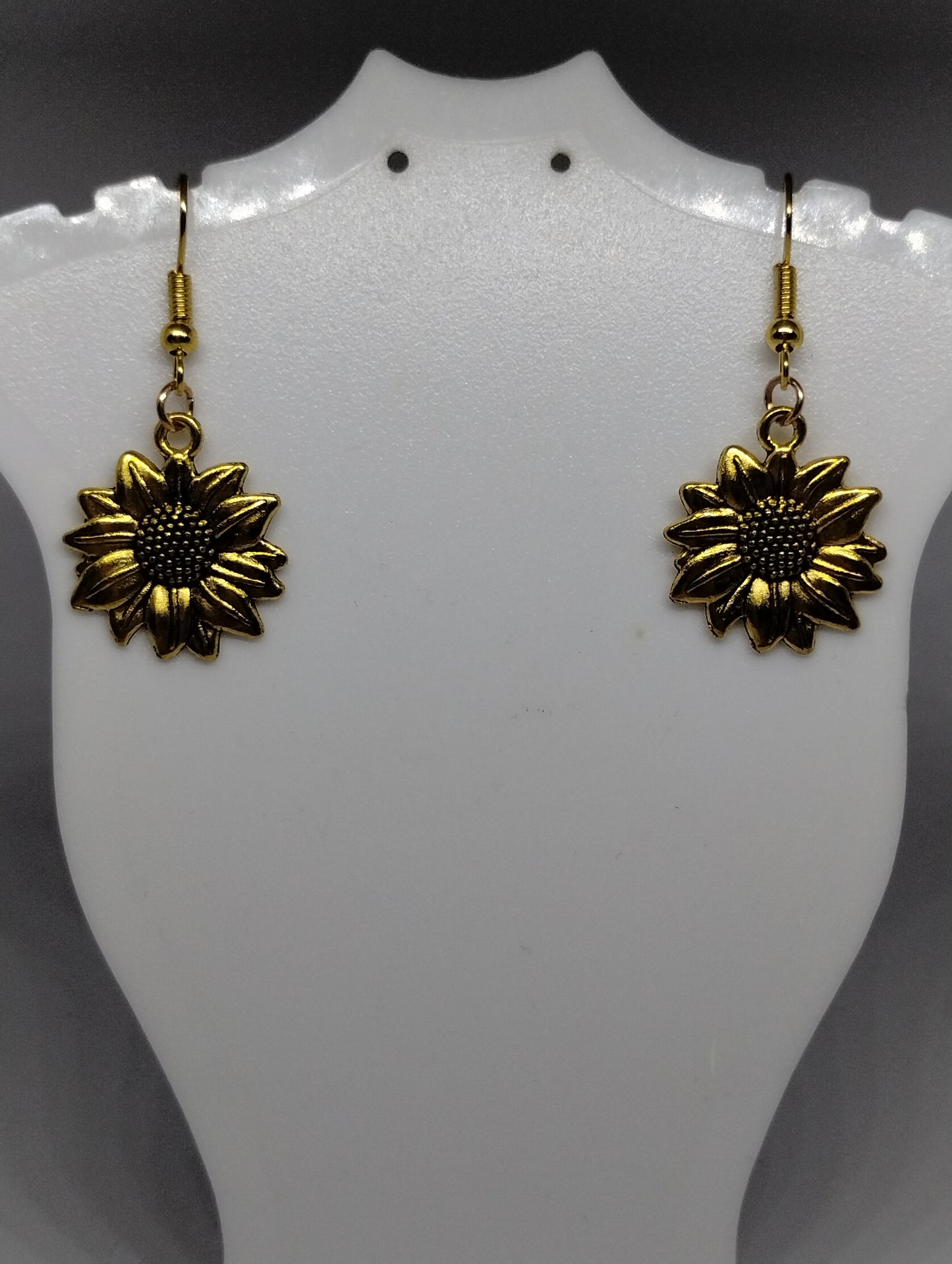 GOLD SUNFLOWER EARRINGS