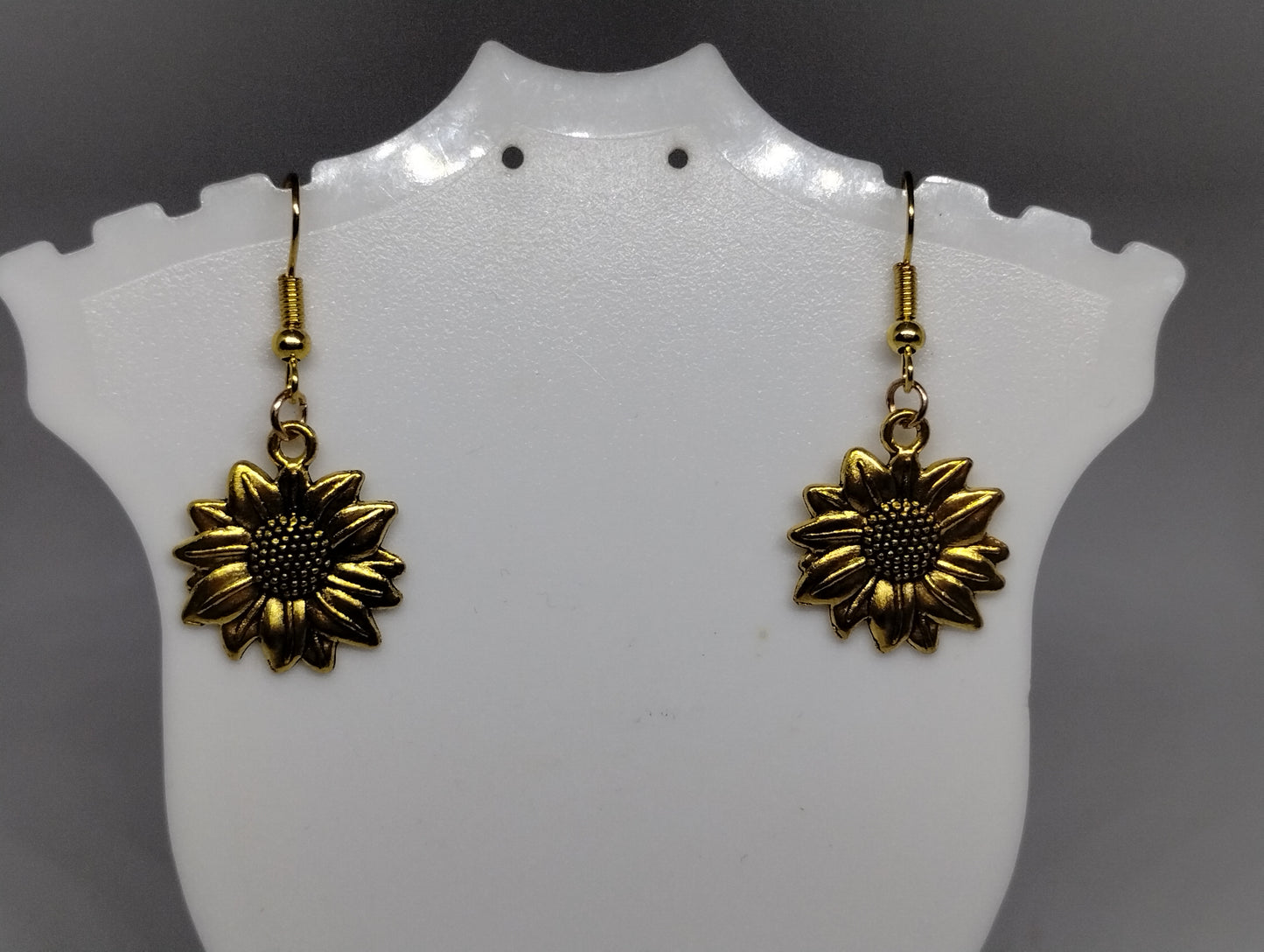 GOLD SUNFLOWER EARRINGS