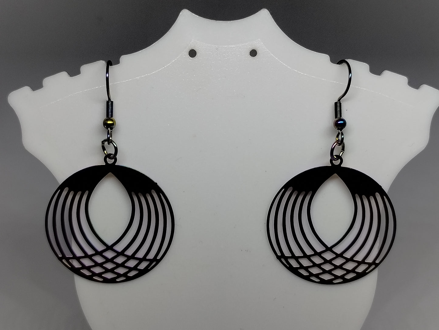 IRIDESCENT CIRCLE EARRINGS