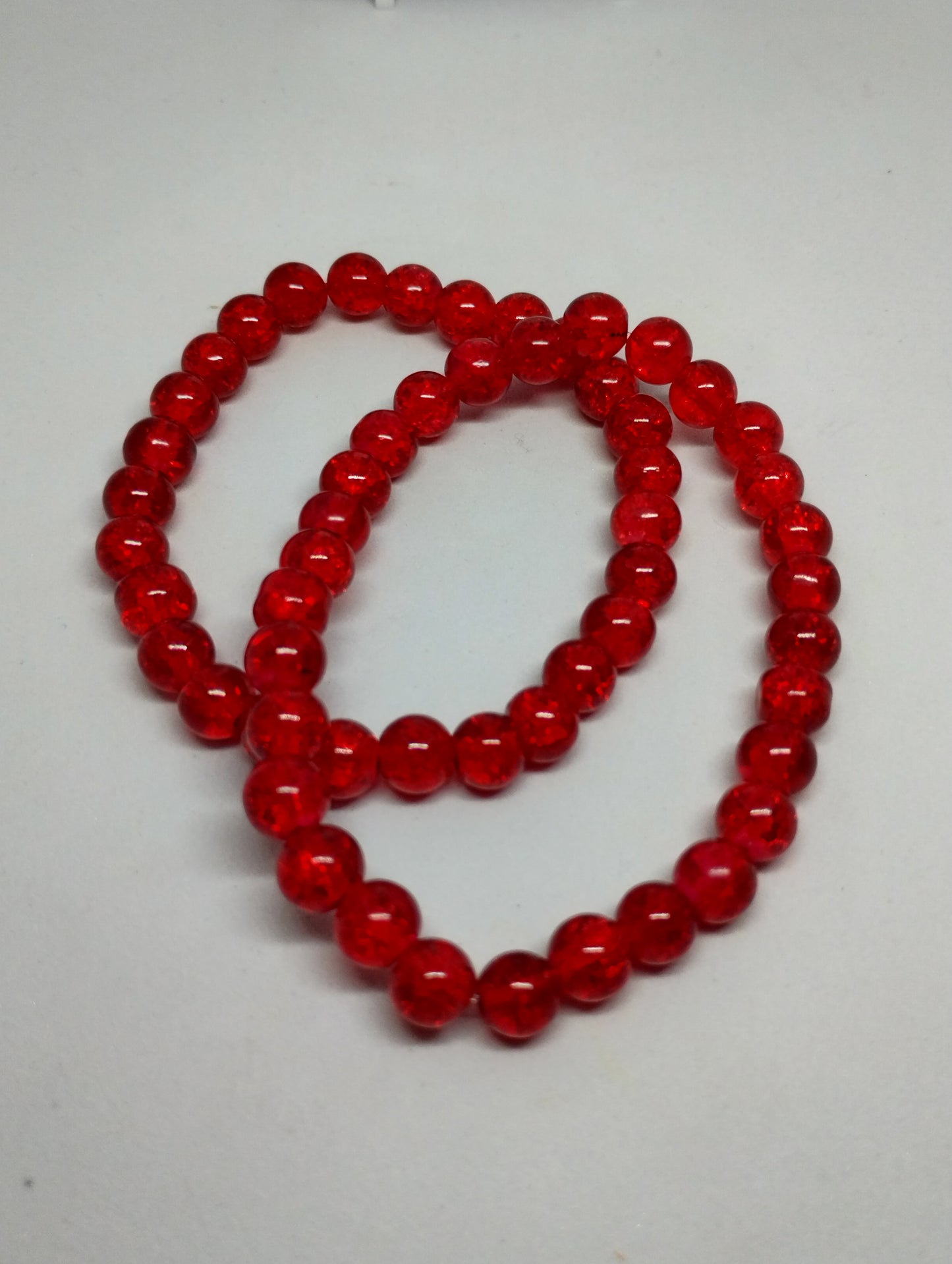 RED BRACELET AND EARRINGS SET