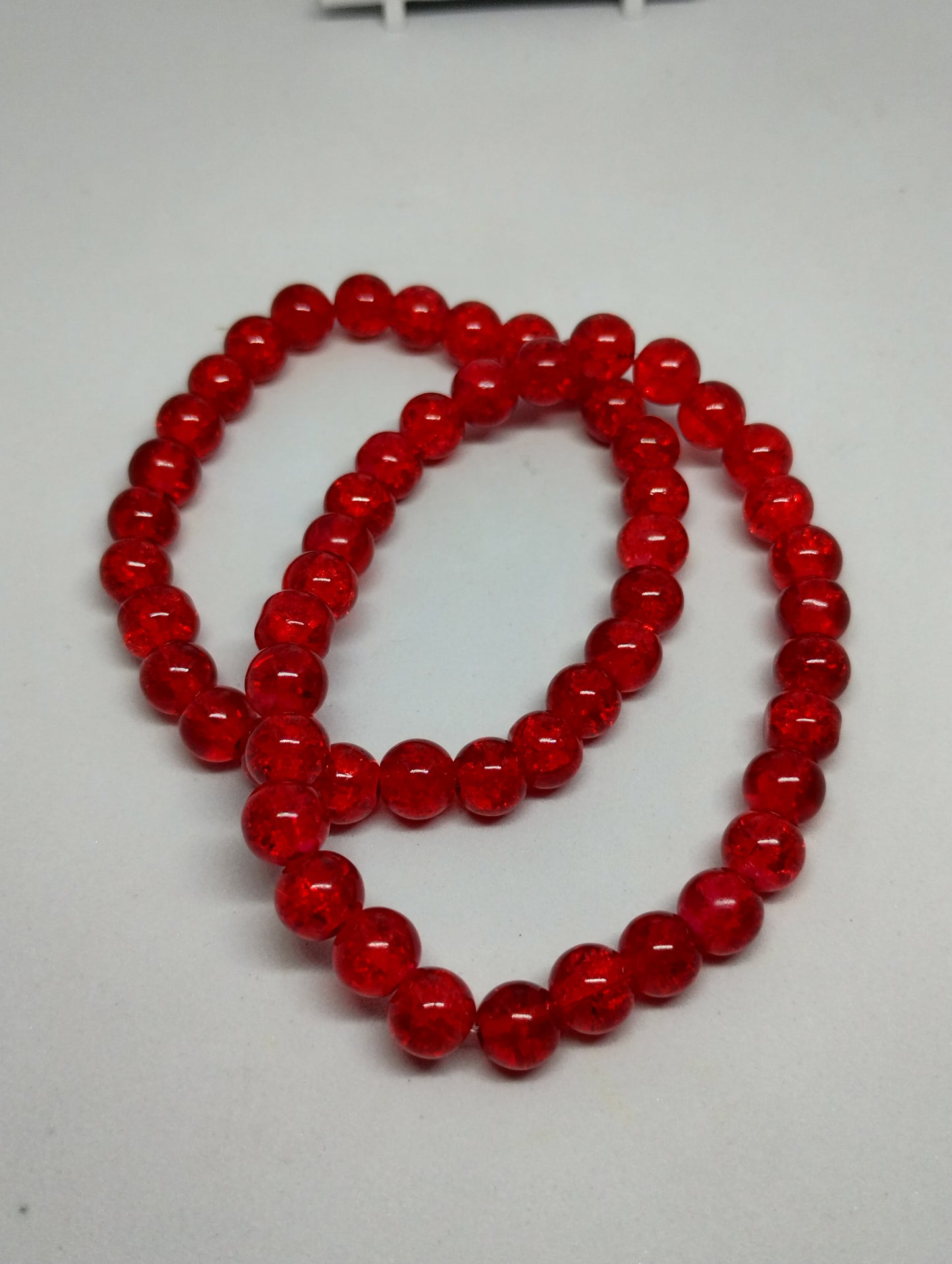 RED BRACELET AND EARRINGS SET