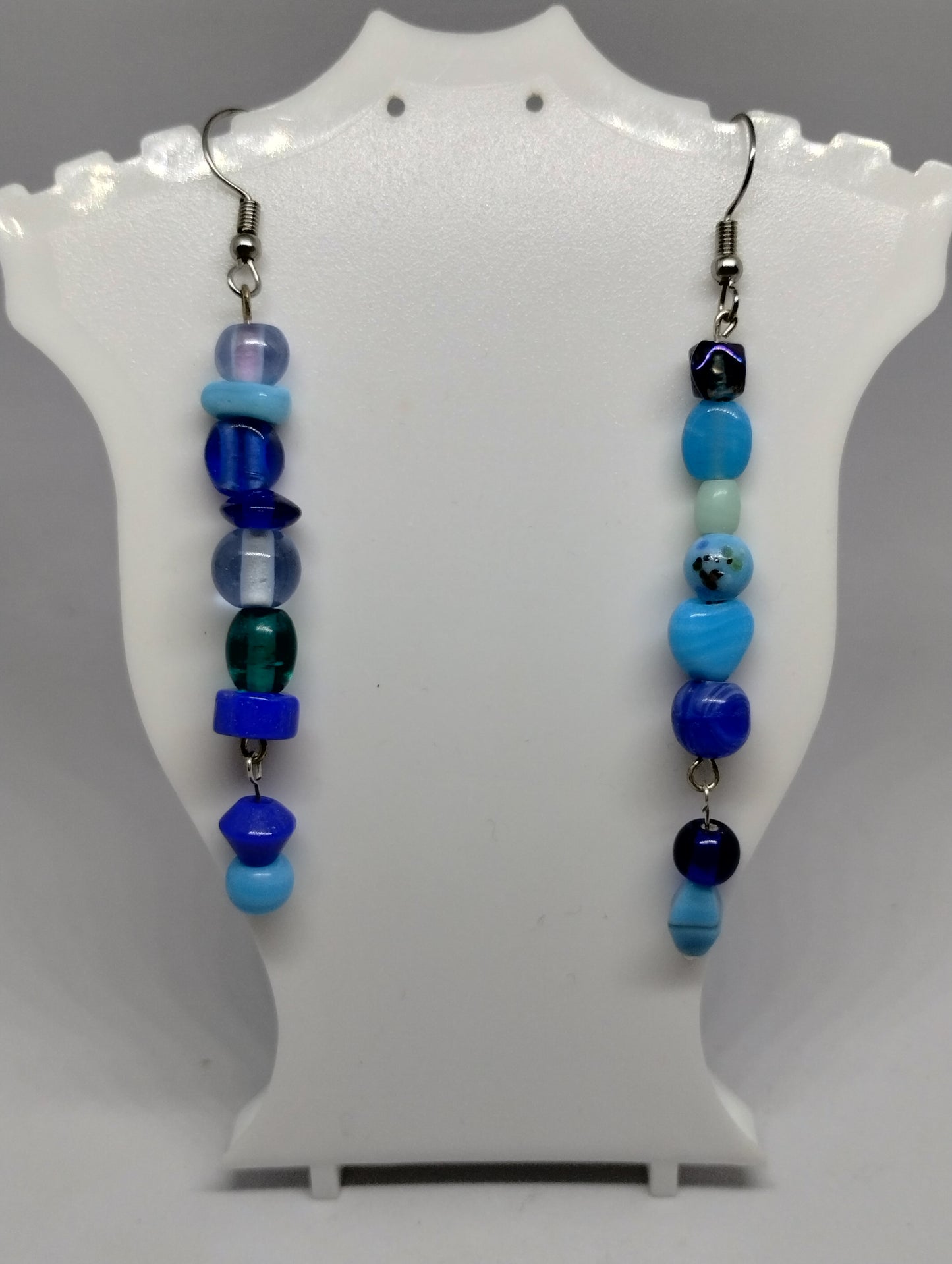 BLUE BRACELET AND EARRINGS SET