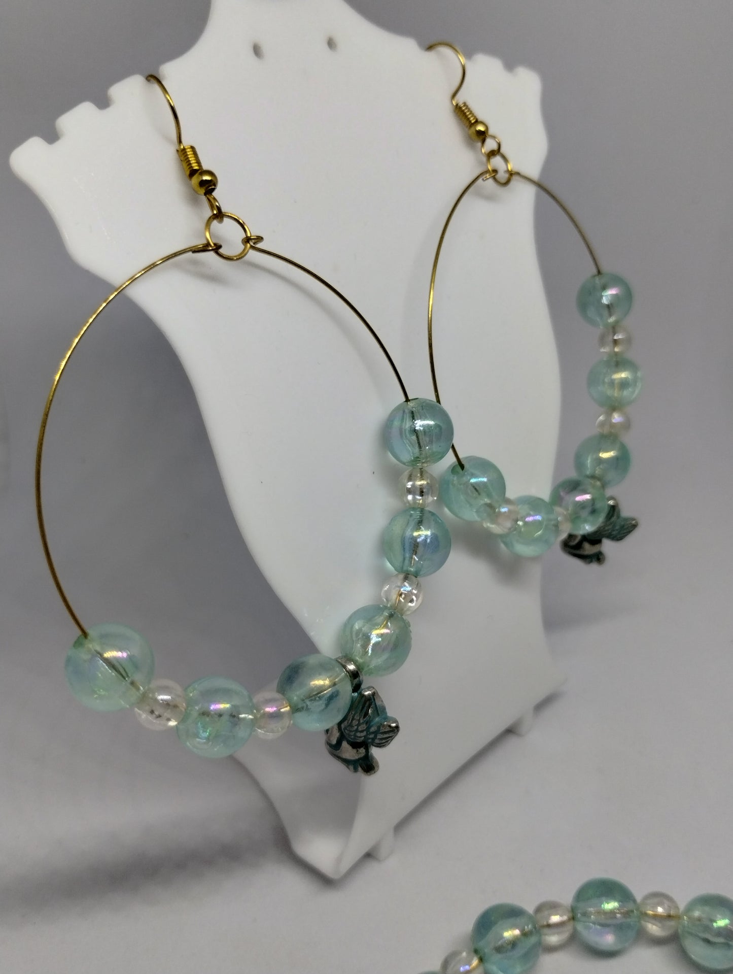 BLUE ANGEL BRACELET AND EARRINGS SET