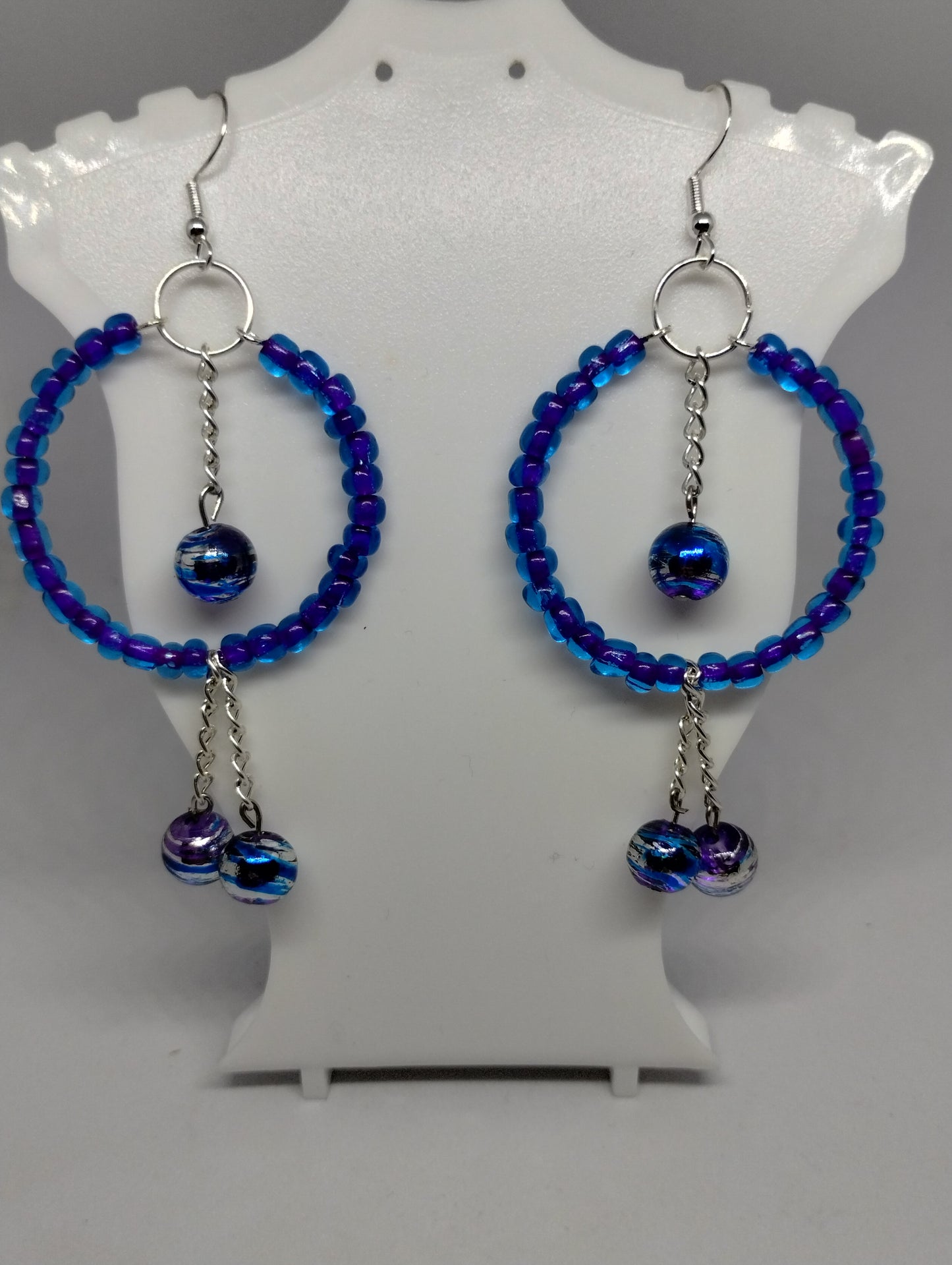 PURPLE IN THE BLUE BRACELET AND EARRINGS SET