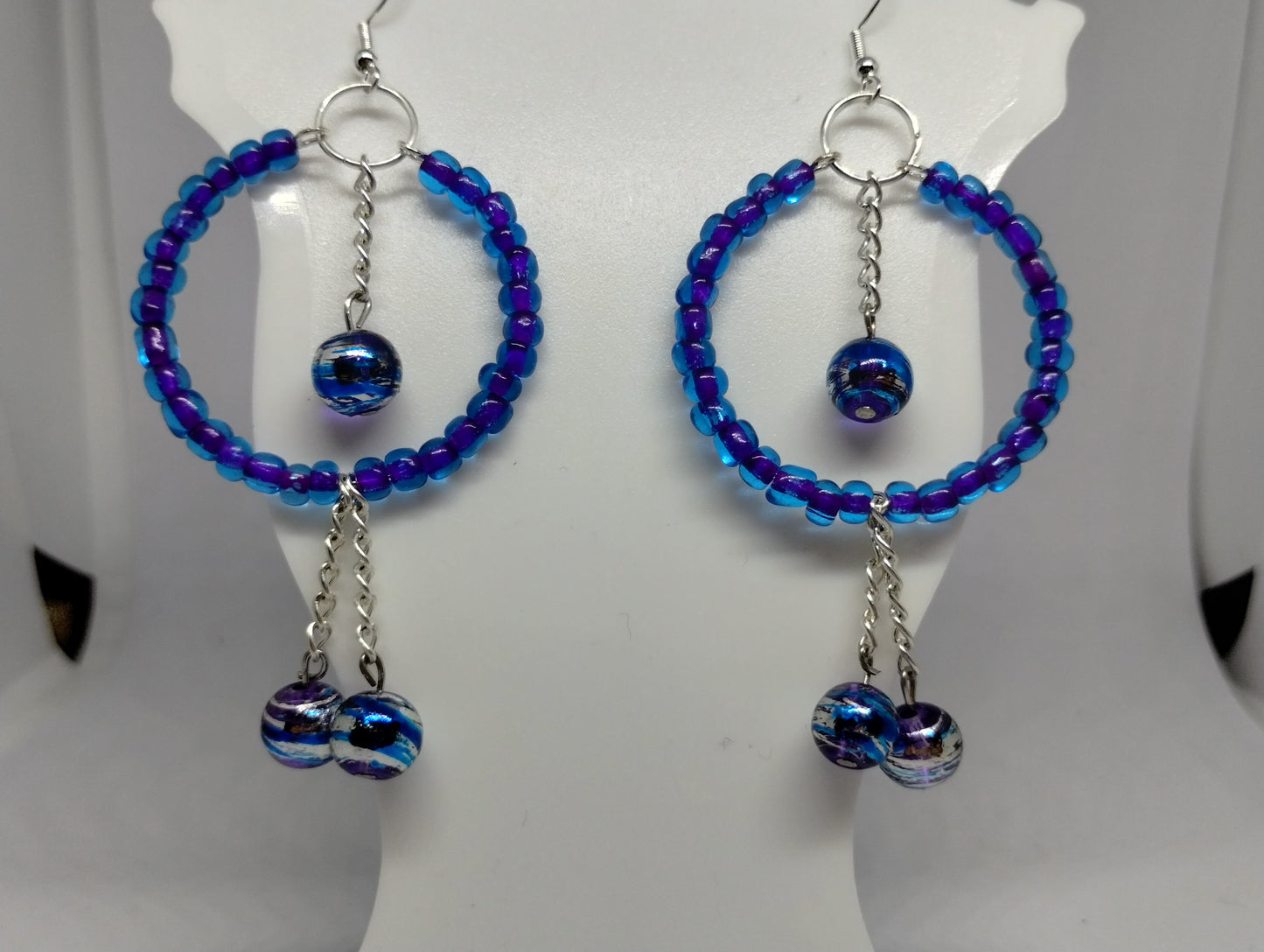 PURPLE IN THE BLUE BRACELET AND EARRINGS SET