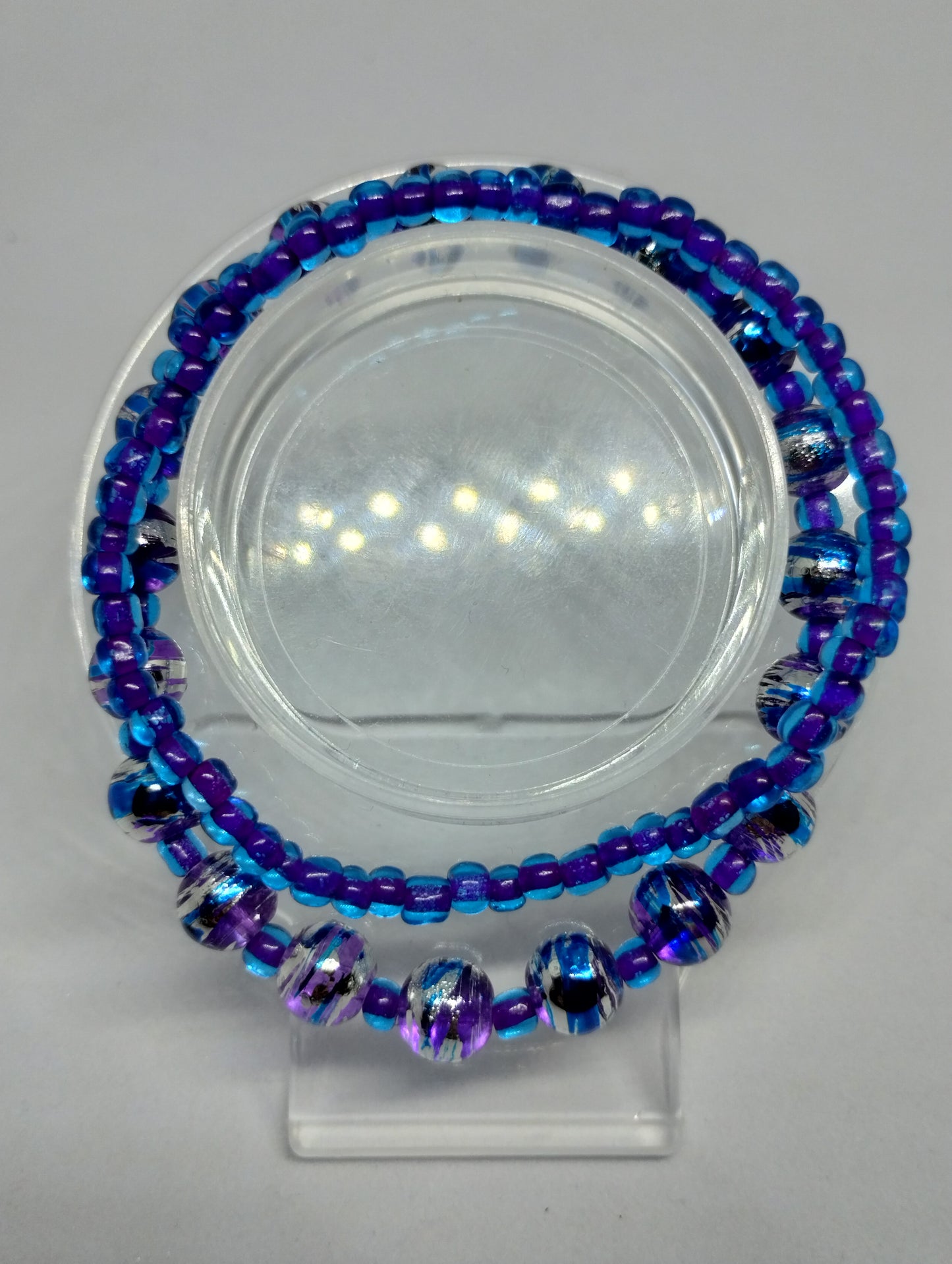 PURPLE IN THE BLUE BRACELET AND EARRINGS SET