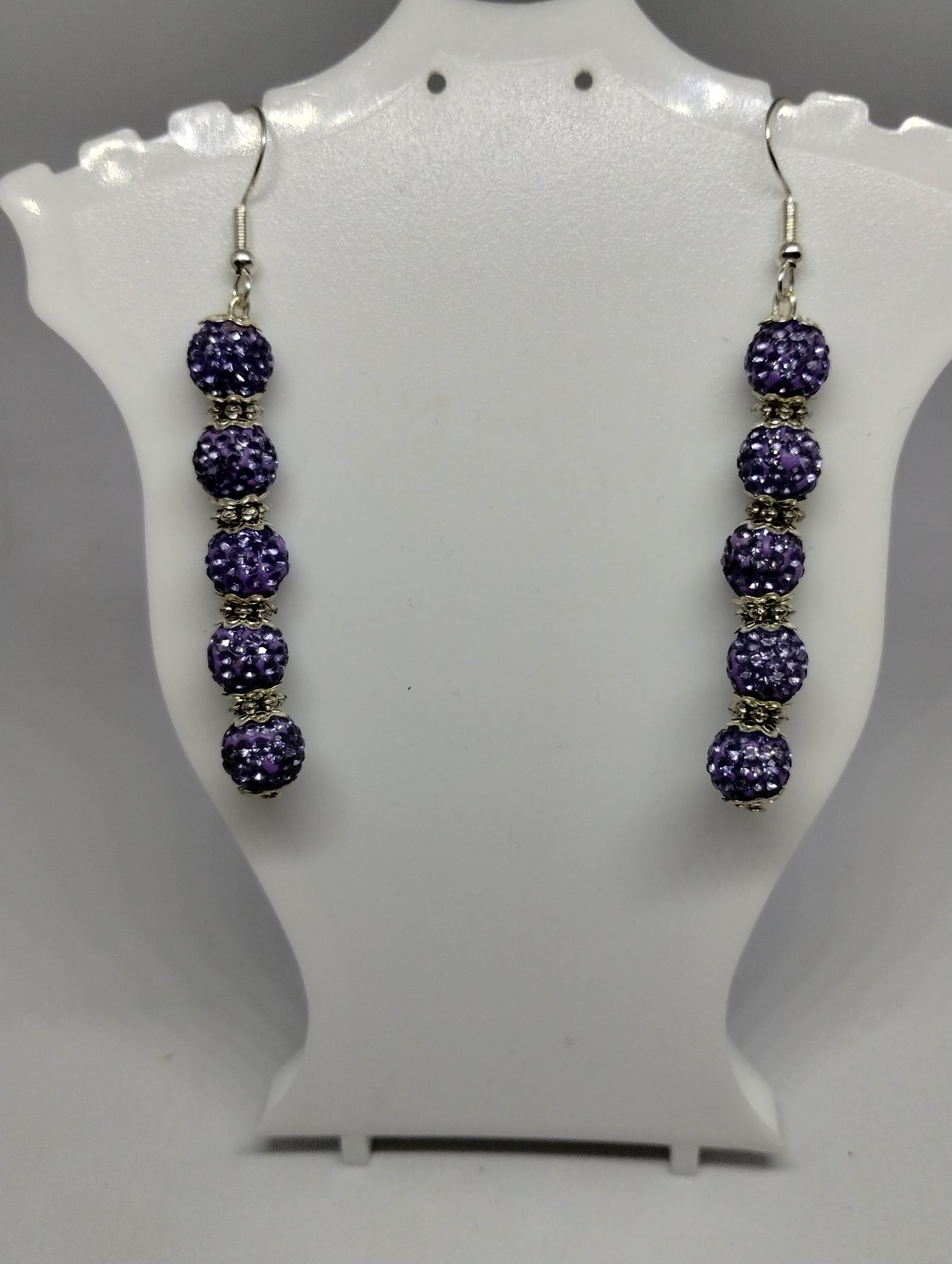 PURPLE BRACELET AND EARRINGS