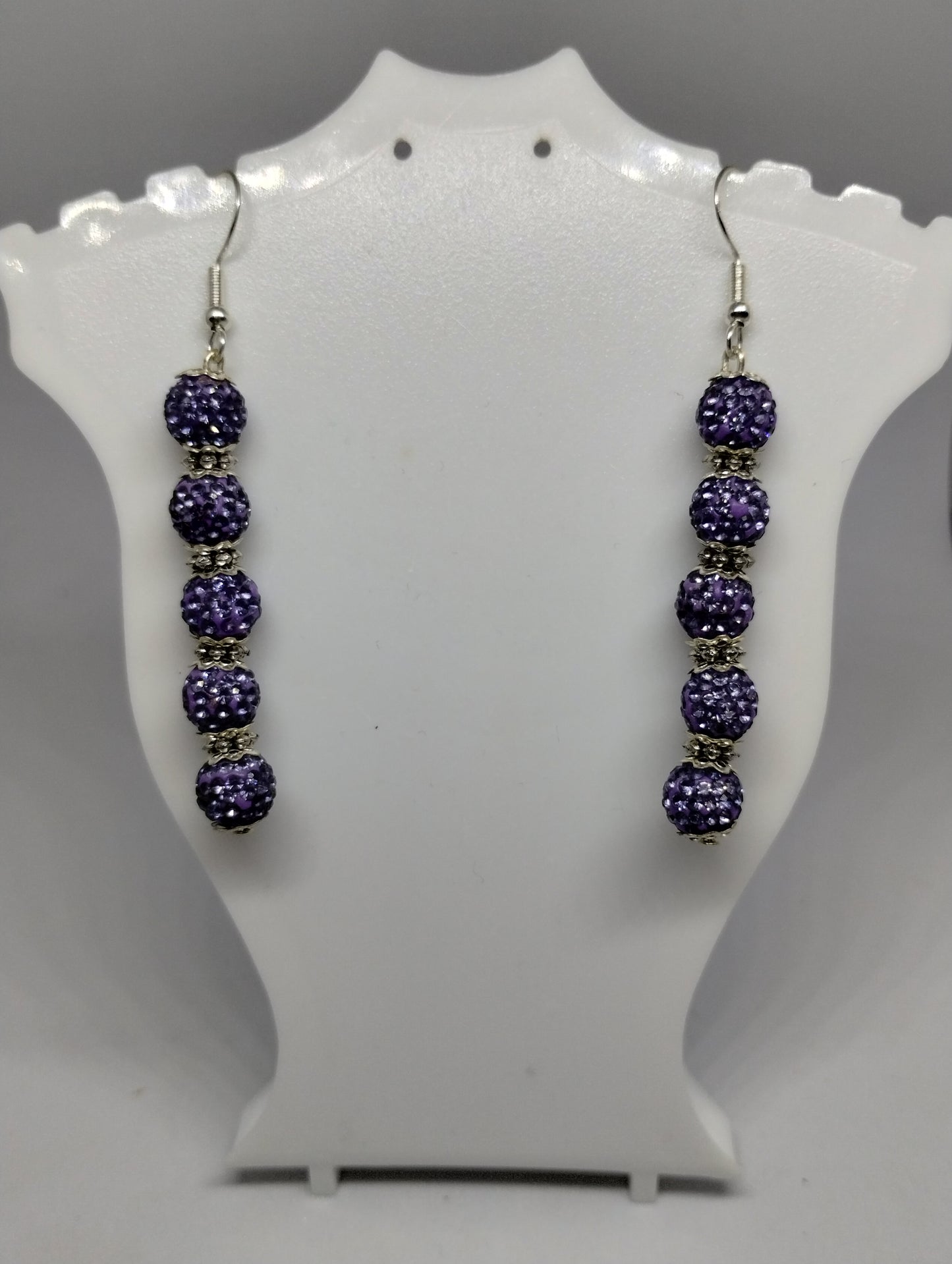 PURPLE BRACELET AND EARRINGS