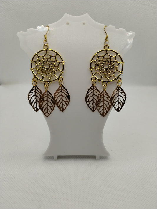 GOLD DREAM CATHER EARRINGS