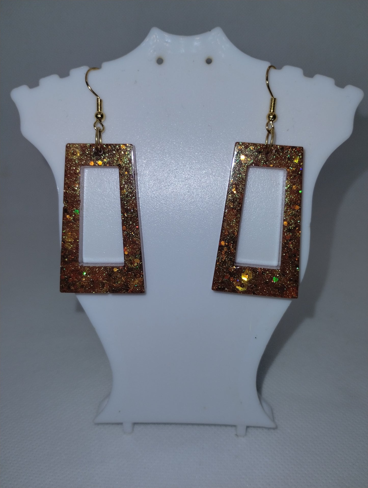 ORANGE AND GOLD EARRINGS