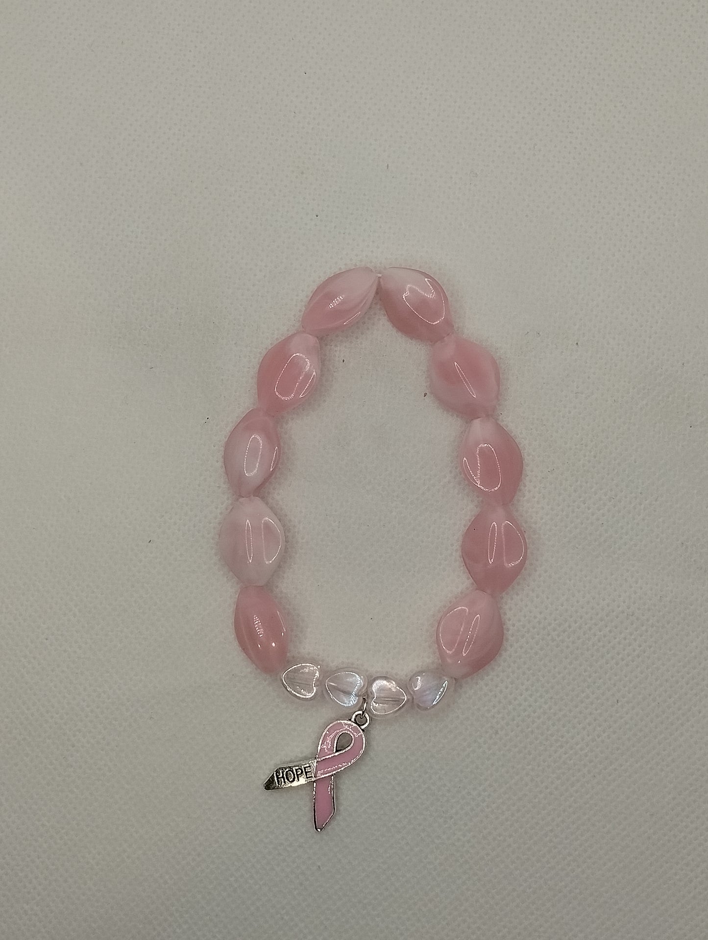 BREAST CANCER AWARENESS BRACELET AND EARRINGS SET