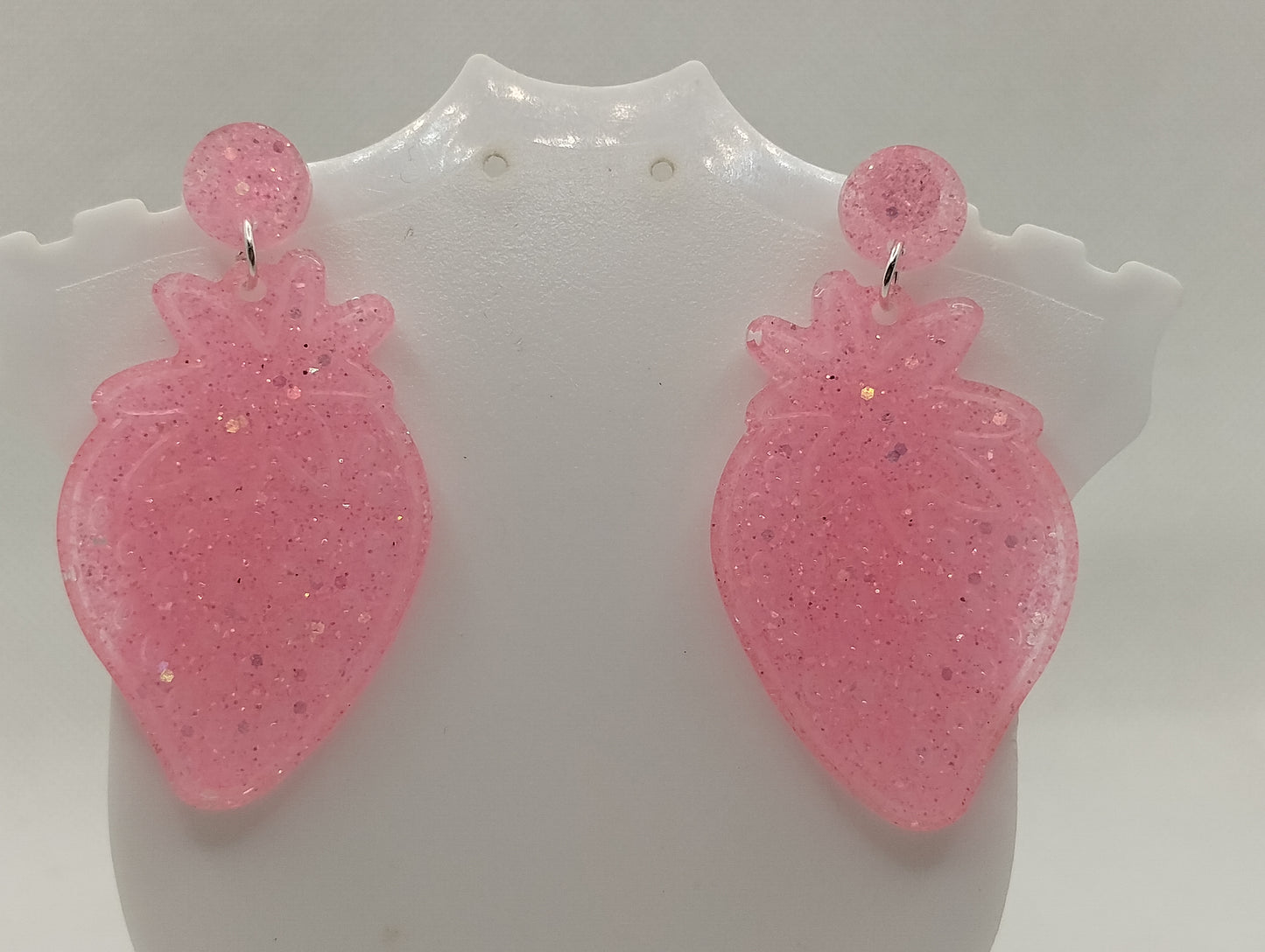 PINK STRAWBERRY EARRINGS