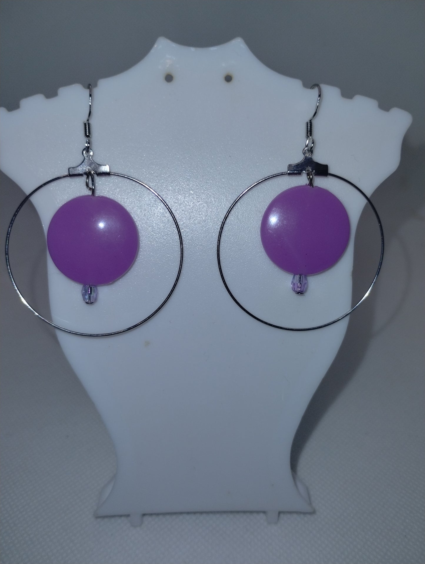 PURPLE CIRCLE EARRINGS