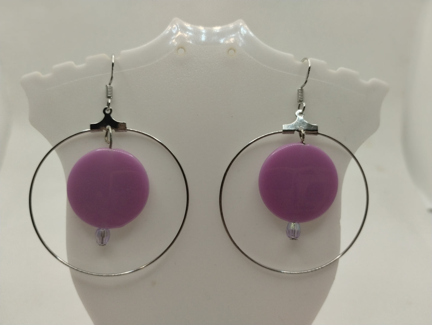 PURPLE CIRCLE EARRINGS