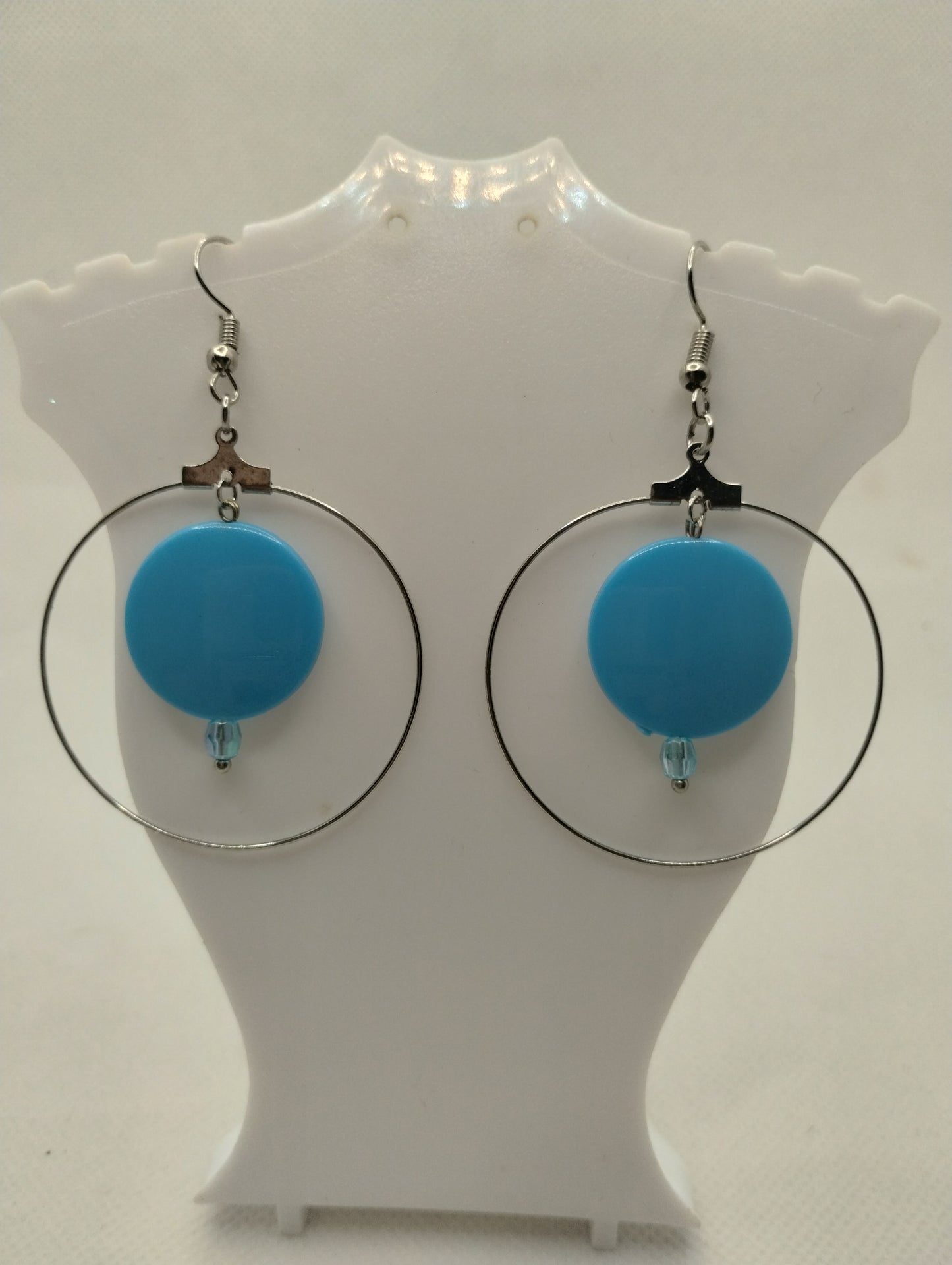 BLUE CIRCLE EARRINGS