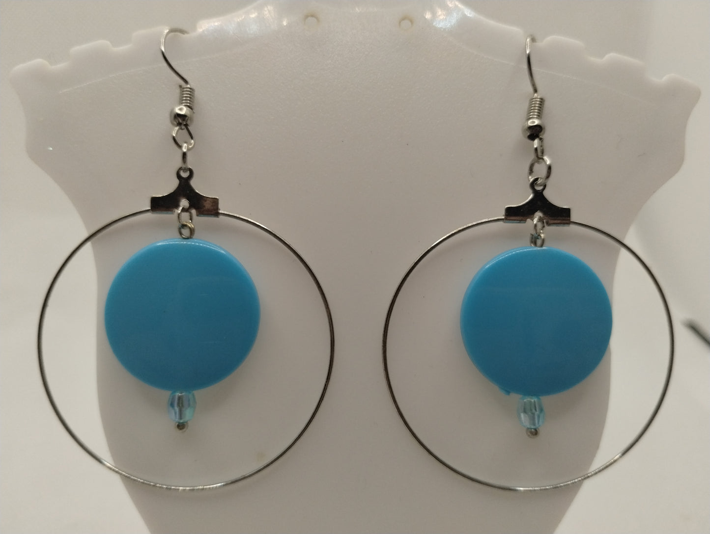 BLUE CIRCLE EARRINGS