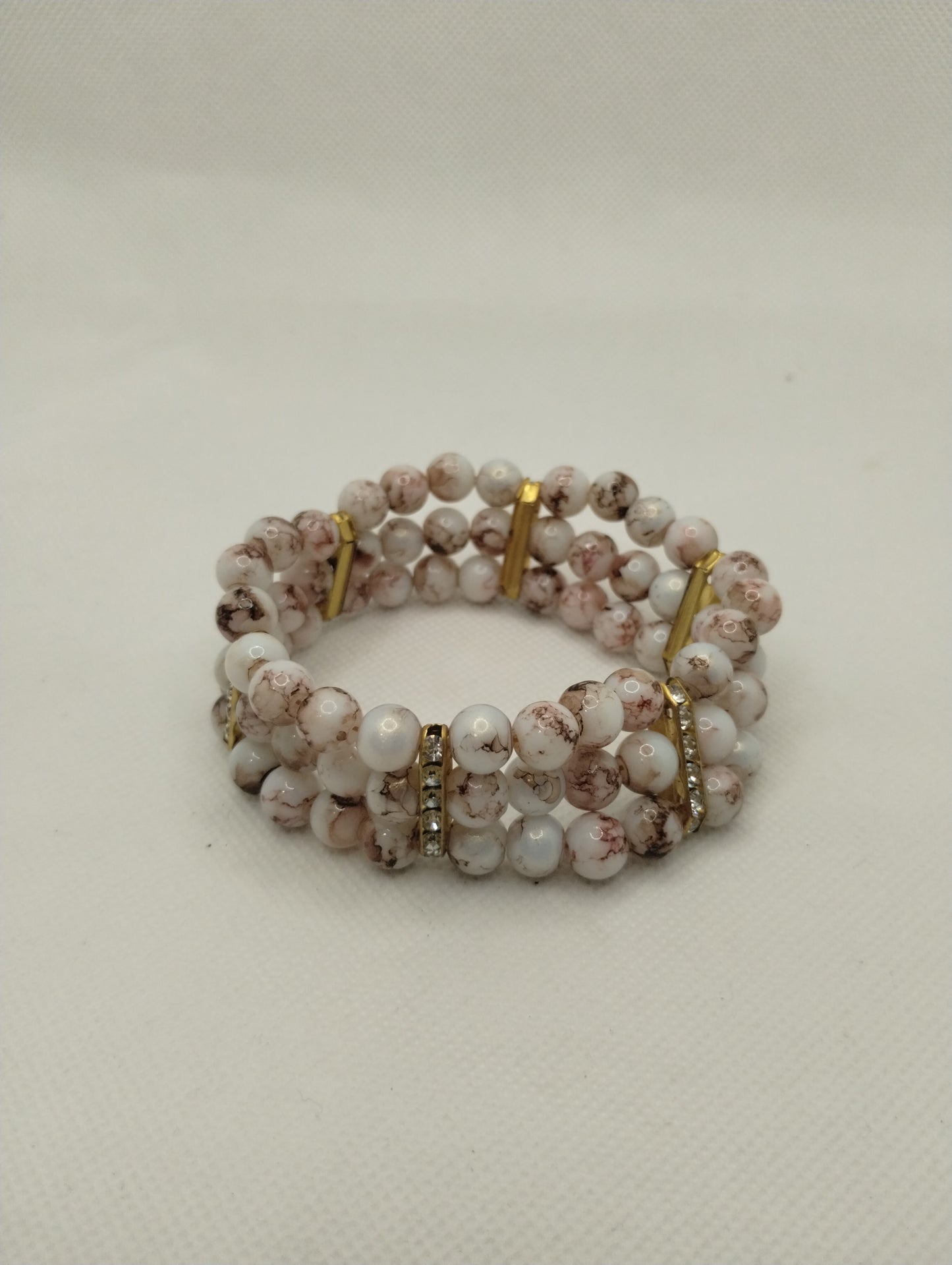 BROWN AND WHITE BRACELET