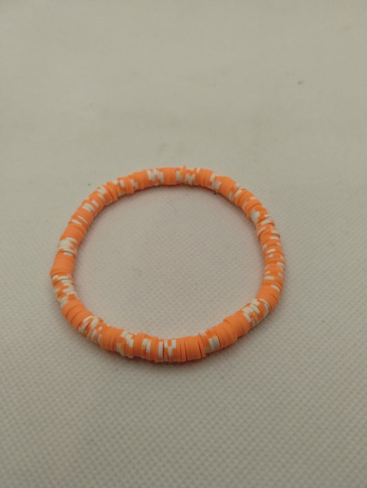 ORANGE AND WHITE BRACELET