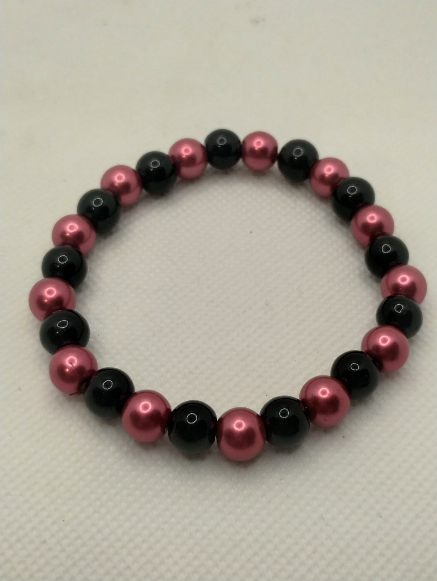 BLACK AND RED BRACELET