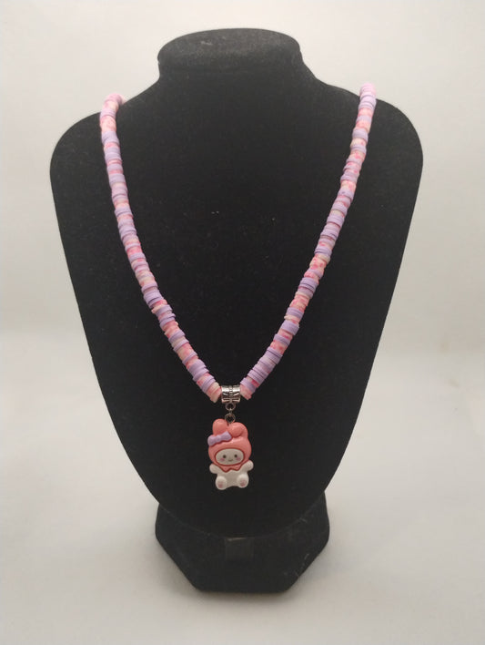 KIDS MELODY PINK AND PURPLE NECKLACE