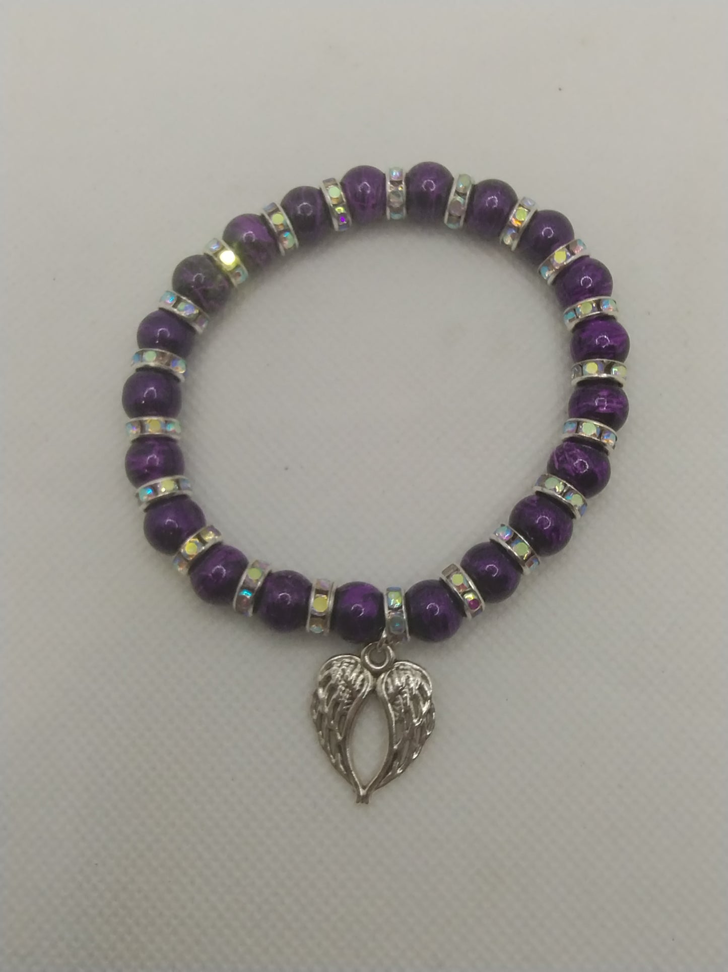 PURPLE ANGEL WING BRACELET